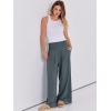 imageANRABESS Women Linen Palazzo Pants Summer Boho Wide Leg High Waist Casual Lounge Pant 2025 Beach Travel Vacation OutfitsGrey