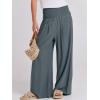 imageANRABESS Women Linen Palazzo Pants Summer Boho Wide Leg High Waist Casual Lounge Pant 2025 Beach Travel Vacation OutfitsGrey