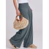 imageANRABESS Women Linen Palazzo Pants Summer Boho Wide Leg High Waist Casual Lounge Pant 2025 Beach Travel Vacation OutfitsGrey