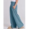 imageANRABESS Women Linen Palazzo Pants Summer Boho Wide Leg High Waist Casual Lounge Pant 2025 Beach Travel Vacation OutfitsLake