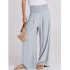 imageANRABESS Women Linen Palazzo Pants Summer Boho Wide Leg High Waist Casual Lounge Pant 2025 Beach Travel Vacation OutfitsLight Blue