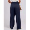 imageANRABESS Women Linen Palazzo Pants Summer Boho Wide Leg High Waist Casual Lounge Pant 2025 Beach Travel Vacation OutfitsNavy Blue
