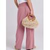 imageANRABESS Women Linen Palazzo Pants Summer Boho Wide Leg High Waist Casual Lounge Pant 2025 Beach Travel Vacation OutfitsPink
