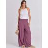 imageANRABESS Women Linen Palazzo Pants Summer Boho Wide Leg High Waist Casual Lounge Pant 2025 Beach Travel Vacation OutfitsPurple