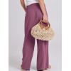 imageANRABESS Women Linen Palazzo Pants Summer Boho Wide Leg High Waist Casual Lounge Pant 2025 Beach Travel Vacation OutfitsPurple