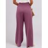 imageANRABESS Women Linen Palazzo Pants Summer Boho Wide Leg High Waist Casual Lounge Pant 2025 Beach Travel Vacation OutfitsPurple