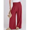 imageANRABESS Women Linen Palazzo Pants Summer Boho Wide Leg High Waist Casual Lounge Pant 2025 Beach Travel Vacation OutfitsRed
