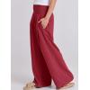 imageANRABESS Women Linen Palazzo Pants Summer Boho Wide Leg High Waist Casual Lounge Pant 2025 Beach Travel Vacation OutfitsRed