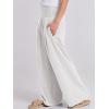 imageANRABESS Women Linen Palazzo Pants Summer Boho Wide Leg High Waist Casual Lounge Pant 2025 Beach Travel Vacation OutfitsWhite