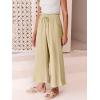 imageANRABESS Women Linen Pants Casual Loose High Waist Boho Wide Leg Cropped Palazzo Beach Pants Summer Outfits 2025 TrendyApricot