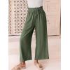 imageANRABESS Women Linen Pants Casual Loose High Waist Boho Wide Leg Cropped Palazzo Beach Pants Summer Outfits 2025 TrendyArmy Green