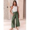 imageANRABESS Women Linen Pants Casual Loose High Waist Boho Wide Leg Cropped Palazzo Beach Pants Summer Outfits 2025 TrendyArmy Green