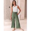 imageANRABESS Women Linen Pants Casual Loose High Waist Boho Wide Leg Cropped Palazzo Beach Pants Summer Outfits 2025 TrendyArmy Green