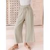 imageANRABESS Women Linen Pants Casual Loose High Waist Boho Wide Leg Cropped Palazzo Beach Pants Summer Outfits 2025 TrendyBeige
