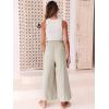 imageANRABESS Women Linen Pants Casual Loose High Waist Boho Wide Leg Cropped Palazzo Beach Pants Summer Outfits 2025 TrendyBeige