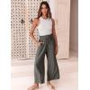imageANRABESS Women Linen Pants Casual Loose High Waist Boho Wide Leg Cropped Palazzo Beach Pants Summer Outfits 2025 TrendyDark Gray