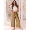 imageANRABESS Women Linen Pants Casual Loose High Waist Boho Wide Leg Cropped Palazzo Beach Pants Summer Outfits 2025 TrendyDark Khaki