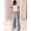 imageANRABESS Women Linen Pants Casual Loose High Waist Boho Wide Leg Cropped Palazzo Beach Pants Summer Outfits 2025 TrendyGray