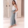imageANRABESS Women Linen Pants Casual Loose High Waist Boho Wide Leg Cropped Palazzo Beach Pants Summer Outfits 2025 TrendyGray