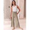 imageANRABESS Women Linen Pants Casual Loose High Waist Boho Wide Leg Cropped Palazzo Beach Pants Summer Outfits 2025 TrendyKhaki