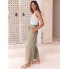 imageANRABESS Women Linen Pants Casual Loose High Waist Boho Wide Leg Cropped Palazzo Beach Pants Summer Outfits 2025 TrendyKhaki