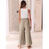 imageANRABESS Women Linen Pants Casual Loose High Waist Boho Wide Leg Cropped Palazzo Beach Pants Summer Outfits 2025 TrendyKhaki