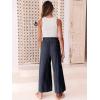 imageANRABESS Women Linen Pants Casual Loose High Waist Boho Wide Leg Cropped Palazzo Beach Pants Summer Outfits 2025 TrendyNavy Blue
