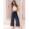 imageANRABESS Women Linen Pants Casual Loose High Waist Boho Wide Leg Cropped Palazzo Beach Pants Summer Outfits 2025 TrendyNavy Blue