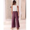 imageANRABESS Women Linen Pants Casual Loose High Waist Boho Wide Leg Cropped Palazzo Beach Pants Summer Outfits 2025 TrendyPurple