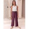 imageANRABESS Women Linen Pants Casual Loose High Waist Boho Wide Leg Cropped Palazzo Beach Pants Summer Outfits 2025 TrendyPurple