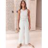 imageANRABESS Women Linen Pants Casual Loose High Waist Boho Wide Leg Cropped Palazzo Beach Pants Summer Outfits 2025 TrendyWhite