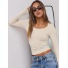 imageANRABESS Women Long Sleeve Crop Tops Scoop Neck Ribbed Knit Tight Slim Fit 2025 Fall Going Out Sexy TShirts Basic Tee ShirtsBeige