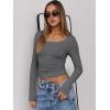 imageANRABESS Women Long Sleeve Crop Tops Scoop Neck Ribbed Knit Tight Slim Fit 2025 Fall Going Out Sexy TShirts Basic Tee ShirtsDeep Grey
