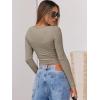 imageANRABESS Women Long Sleeve Crop Tops Scoop Neck Ribbed Knit Tight Slim Fit 2025 Fall Going Out Sexy TShirts Basic Tee ShirtsKhaki