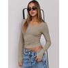 imageANRABESS Women Long Sleeve Crop Tops Scoop Neck Ribbed Knit Tight Slim Fit 2025 Fall Going Out Sexy TShirts Basic Tee ShirtsKhaki
