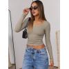 imageANRABESS Women Long Sleeve Crop Tops Scoop Neck Ribbed Knit Tight Slim Fit 2025 Fall Going Out Sexy TShirts Basic Tee ShirtsKhaki