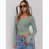 imageANRABESS Women Long Sleeve Crop Tops Scoop Neck Ribbed Knit Tight Slim Fit 2025 Fall Going Out Sexy TShirts Basic Tee ShirtsLight Green