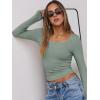 imageANRABESS Women Long Sleeve Crop Tops Scoop Neck Ribbed Knit Tight Slim Fit 2025 Fall Going Out Sexy TShirts Basic Tee ShirtsLight Green