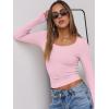 imageANRABESS Women Long Sleeve Crop Tops Scoop Neck Ribbed Knit Tight Slim Fit 2025 Fall Going Out Sexy TShirts Basic Tee ShirtsPink