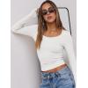 imageANRABESS Women Long Sleeve Crop Tops Scoop Neck Ribbed Knit Tight Slim Fit 2025 Fall Going Out Sexy TShirts Basic Tee ShirtsWhite