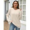 imageANRABESS Women Long Sleeve Shirts Business Casual Tunic Tops Fall Lightweight Sweaters Dressy Blouses 2025 Fashion OutfitsBeige