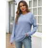 imageANRABESS Women Long Sleeve Shirts Business Casual Tunic Tops Fall Lightweight Sweaters Dressy Blouses 2025 Fashion OutfitsBlue