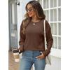 imageANRABESS Women Long Sleeve Shirts Business Casual Tunic Tops Fall Lightweight Sweaters Dressy Blouses 2025 Fashion OutfitsBrown