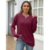 imageANRABESS Women Long Sleeve Shirts Business Casual Tunic Tops Fall Lightweight Sweaters Dressy Blouses 2025 Fashion OutfitsBurgundy