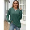 imageANRABESS Women Long Sleeve Shirts Business Casual Tunic Tops Fall Lightweight Sweaters Dressy Blouses 2025 Fashion OutfitsGreen