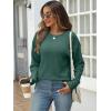 imageANRABESS Women Long Sleeve Shirts Business Casual Tunic Tops Fall Lightweight Sweaters Dressy Blouses 2025 Fashion OutfitsGreen
