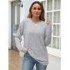 imageANRABESS Women Long Sleeve Shirts Business Casual Tunic Tops Fall Lightweight Sweaters Dressy Blouses 2025 Fashion OutfitsGrey