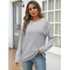 imageANRABESS Women Long Sleeve Shirts Business Casual Tunic Tops Fall Lightweight Sweaters Dressy Blouses 2025 Fashion OutfitsGrey