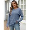 imageANRABESS Women Long Sleeve Shirts Business Casual Tunic Tops Fall Lightweight Sweaters Dressy Blouses 2025 Fashion OutfitsGrey Blue