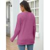 imageANRABESS Women Long Sleeve Shirts Business Casual Tunic Tops Fall Lightweight Sweaters Dressy Blouses 2025 Fashion OutfitsHot Pink
